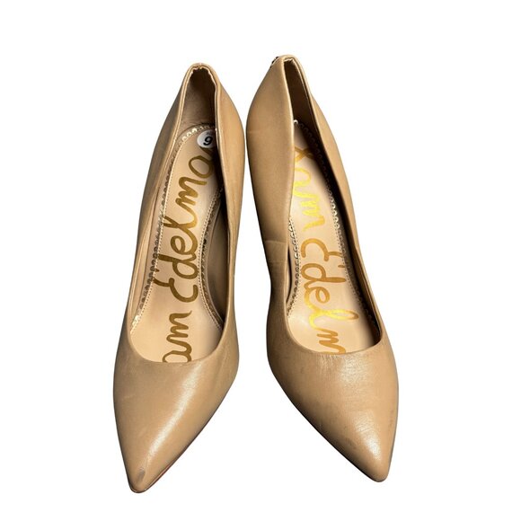 Sam Edelman Shoes - Sam Edelman Hazel Nude Leather‎ Pointed Toe Pumps – Women’s Size 9
